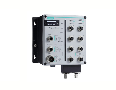 Moxa TN-5510A-8PoE-2GLSX-ODC-WV-CT-T - 8 * FE with 802.3at PoE+ M12 ports and 2 * GE fiber ports, power input 24 - 110 VDC, conf by MOXA