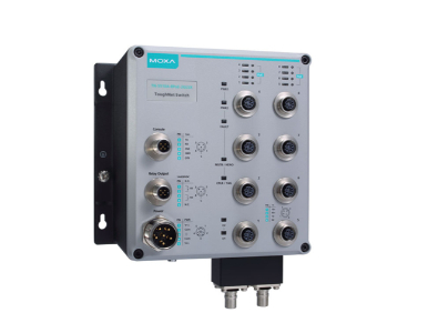 Moxa TN-5510A-8PoE-2GLSX-ODC-WV-T - 8 * FE with 802.3at PoE+ M12 ports and 2 * GE fiber ports, power input 24 - 110 VDC, -40 to by MOXA