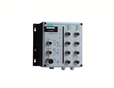 Moxa TN-5510A-8PoE-2GTXBP-WV-T - 8 * FE with 802.3at PoE+ and 2 * GE M12 ports with bypass function, power input 24 - 110 VDC, - by MOXA