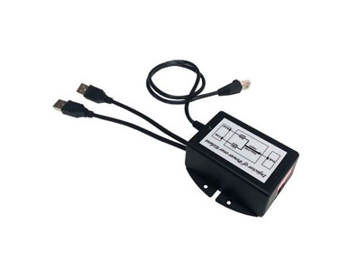 TP-DCDC-2USB-24 - USB Powered 24V Passive POE injector. 24VDC 12W POE. Two USB power inputs. by Tycon Systems