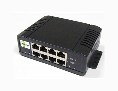 TP-MS4G-VHP - 4 Port Mid Span, Very High Power 1.8A per port Gigabit passive PoE Injector, 4 Pair output, 20V to 60V operation. by Tycon Systems