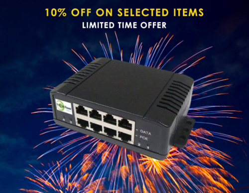 PROMOTION - TP-MS4X4 - Mid Span, High Power 1A per port, Univolt POE Injector - 4 port with same or diff POE voltage, Gigabit. by Tycon Systems