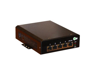 TP-SW5G-24HP - 5 port High Power (140W Total) PoE 10/100/1000BASET switch. IEEE 802.3at/af 48V PoE Out, 11-36VDC In, No Fan by Tycon Systems