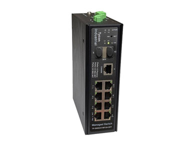 Tycon Systems TP-SW8GAT/BT/24-SEP - Industrial Managed Gigabit PoE Switch with 2 802.3bt(90W), 2 24V Passive PoE (30W), 4 802.3a by TYCON SYSTEMS