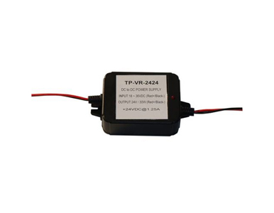 TP-VR-2424 - *Discontinued* - Voltage Regulator 18-36VDC input, 24V @ 1.25A regulated output. 30W 12' 18AWG lead wires by Tycon Systems