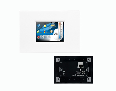 TPD-283-M1 - 2.8' High Resolution TFT Color Touch, support PoE Ethernet Port and RS 485 (White Panel) by ICP DAS