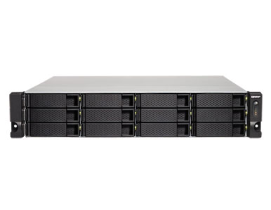 QNAP TS-1232XU-4G-US - *Discontinued* - 2U 12-Bay ARM-based 10G NAS, Quad Core 1.7GHz, 4GB DDR3 RAM, 2 x 10GbE SFP+, 2 x GbE, Si by QNAP
