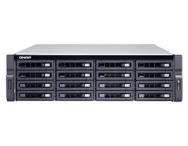 QNAP TS-1673U-8G-US - *Discontinued* - 3U 16-bay NAS/iSCSI IP-SAN, AMD R series 4-core 2.1GHz, 8GB RAM, 10GbE connectivity, Sing by QNAP