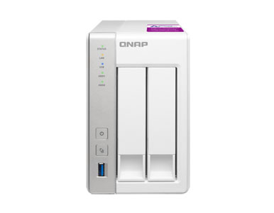QNAP TS-231P2-4G-US - *Discontinued* - TS-231P2-4G-US - 2 Bay NAS,AL314 1.7GHz, 1 x SODIMM, 1 x 4GB DDR3 RAM, 2 x GbE LAN ports, by QNAP