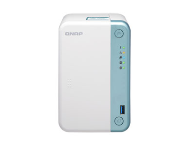 QNAP TS-251D-4G-US - *Discontinued* - 2-Bay NAS, Intel Celeron Apollo Lake J3355 dual-core 2.0GHz (up to 2.5GHz), 4GB DDR3L SODI by QNAP