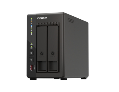 QNAP TS-253E-8G-US - 2-Bay High-Performance desktop NAS with Intel Celeron 4-Core J6412, onboard 8GB RAM, 2 x 2.5GbE by QNAP