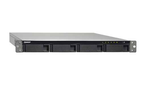 QNAP TS-453BU-RP-4G-US - *Discontinued* - 1U 4-bay NAS/iSCSI IP-SAN, Intel Celeron Quad-core 1.5GHz, 4GB RAM, 10GbE-ready, PCIe by QNAP
