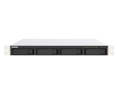 QNAP TS-453DU-4G-US - *Discontinued* - 1U 4-bay NAS/iSCSI IP-SAN, Intel Celeron Quad-core 2.0GHz (up to 2.7GHz), 4GB RAM, HDMI1. by QNAP