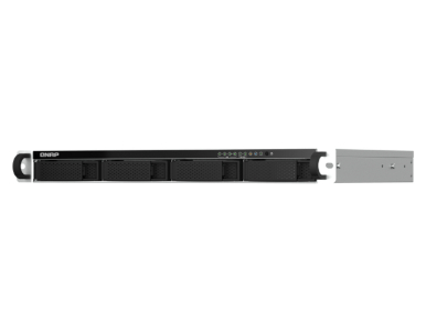 QNAP TS-464eU-8G-US - 1U 4-bay short depth 12' rackmount NAS, Intel Celeron N5105/N5095 4C/4T, burst up to 2.9 GHz, 8GB RAM by QNAP