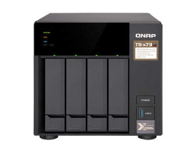 QNAP TS-473-8G-US - *Discontinued* - AMD R-Series RX-421ND quad-core 2.1 GHz processor (Turbo Core up to 3.4 GHz), 8 GB RAM by QNAP
