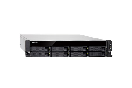 QNAP TS-877XU-RP-2600-8G-US - *Discontinued* - 8-bay 3.5 inch RACKMOUNT NAS, AMD Ryzen 5 2600 6-core 3.4GHz, 8GB DDR4 (max 64GB) by QNAP