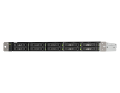 QNAP TS-h1090FU-7302P-128G-US - 10-Bay 1U all flash NAS, U.2/U.3 NVMe Gen 4 x 4 and SATA 6Gbps bays, AMD EPYC 7302P 16C/32T Proc by QNAP