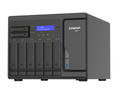 QNAP TS-h886-D1602-8G-US - *Discontinued* - 8-Bay QuTS hero NAS, Xeon D-1602 2.5GHz, 8GB ECC RAM, 4 x 2.5GbE,  PCIe expansion sl by QNAP