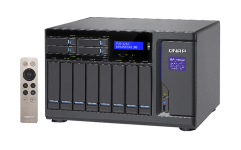 QNAP TVS-1282-i7-32G-450W-US - *Discontinued* - High Performance 12 bay (8+4) NAS/iSCSI IP-SAN. Intel Skylake Core i7-6700 3.4 G by QNAP