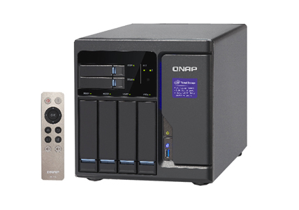 QNAP TVS-682-PT-8G-US - *Discontinued* - High Performance 6 bay (4+2) NAS/iSCSI IP-SAN. Intel Pentium G4400 3.3 GHz Dual core, 8 by QNAP