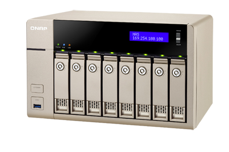 QNAP TVS-863-8G-US - *Discontinued* - 8-Bay AMD x86-based NAS, Quad Core 2.4GHz, 8GB RAM, 2 x 1GbE, 10G-ready by QNAP