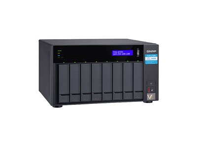 QNAP TVS-872N-i3-8G-US - *Discontinued* - 8-bay, i3-8100T, DDR4 2666 4GB x2,PCIe M.2 x2, 5GBase-T x1, 1 GbE x2, PCIe slot x2, HD by QNAP