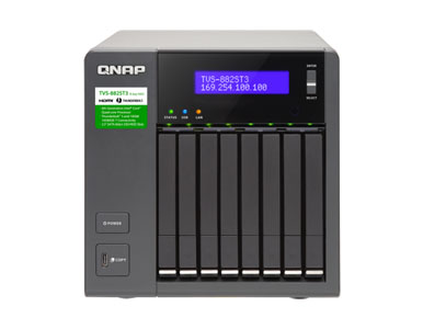 TVS-882ST3-i7-16G-US - Ultra-High Speed and Compact 8 bay Thunderbolt_ 3 NAS/iSCSI IP-SAN Solution. Intel Core i7 2.6GHz Quad Co by QNAP