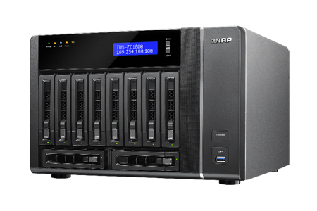 QNAP TVS-EC1080-i3-8G-US - *Discontinued* - 10-Bay Edge Cloud Turbo vNAS, SATA 6G, 4LAN, 10G-ready (8GB version) by QNAP