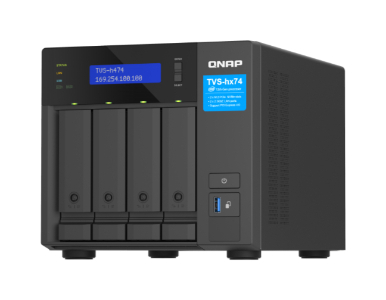 QNAP TVS-h474-PT-8G-US - Ultra-High Speed 4 Bay NAS. Intel® Pentium® Gold G7400 2C Processor , 8GB RAM DDR4 RAM, 3.5'/2. by QNAP