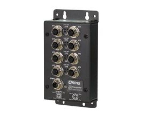 ORing TXES-180-M12 - EN50155 8-port unmanaged Ethernet switch with 8x10/100/500Base-T(X), M12 connector by ORing Industrial Networking