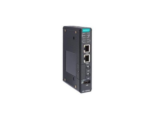 Moxa UC-1222A - Arm-based DIN-rail industrial computer, Cortex-A53 dual-core 64-bit 1 GHz CPU, 2GB RAM, 2 serial ports, 2 Ethern by MOXA