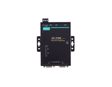 Moxa UC-2111-LX - Compact RISC-based embedded computer with 600 MHz processes, 2 serial ports, 2 LAN ports and micro SD card soc by MOXA
