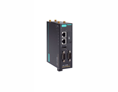 Moxa UC-3111-T-AP-LX - Arm-based wireless-enabled DIN-rail industrial computer with wide operating temperature, 2 serial ports, by MOXA