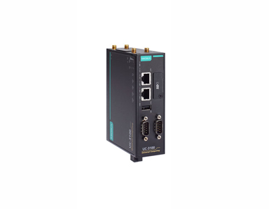 UC-3121-T-AP-LX - Arm-based wireless-enabled DIN-rail industrial computer with wide operating temperature, 1 serial ports, 2 LAN by MOXA