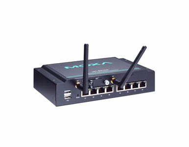 Moxa UC-8410A-NW-T-LX - Arm-based wireless-enabled wall-mountable industrial computer with 8 serial ports, 3 Ethernet ports, and by MOXA