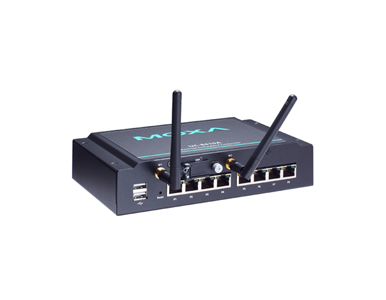 Moxa UC-8410A-T-LX - RISC dual-core embedded computer with 8 serial ports, 3 LANs, 4 DIOs, USB, mSATA, and Wireless-and-Security by MOXA