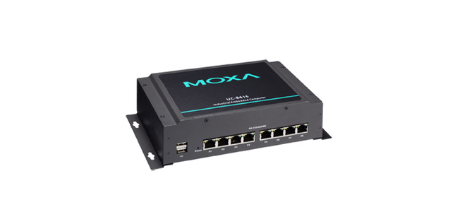 Moxa UC-8416-LX - RISC-based Ready-to-Run Embedded Computer with IXP435, 8 Serial Ports, 3 LAN, 8 Switch Ports, 4 DIO, CompactFl by MOXA