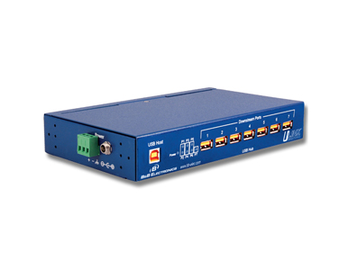Advantech UHR307 - 7 PORT UP/DOWN ISOLATED USB HUB - 4KV by Advantech