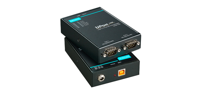 UPort 1250 - 2 Port USB-to-Serial Hub, RS-232/422/485 by MOXA