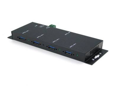 Antaira USB-HUB4K3 - Industrial 4-Port USB 3.0 Hub, Metal Case, with Locking Feature, No PA by ANTAIRA