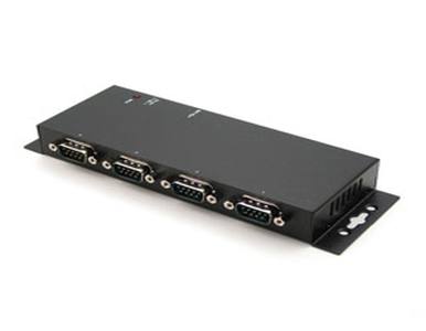 Antaira UTS-404AK - Industrial 4-Port RS-232 to USB 2.0 High Speed Converter with Locking Feature by ANTAIRA