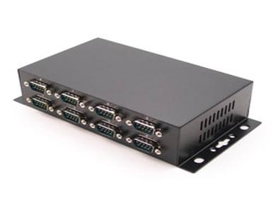 Antaira UTS-408AK-SI - Industrial 8-Port RS-232 to USB 2.0 High Speed Converter with Locking Feature and w/Surge & Isolation by ANTAIRA