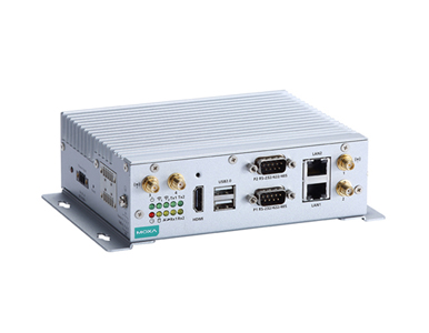 Moxa V2201-E4-T - (CTO Model) x86 ready-to-run embedded computer with Intel Atom E3845, HDMI, 2 LANs, 2 serial ports, 4 DIs, 4 D by MOXA
