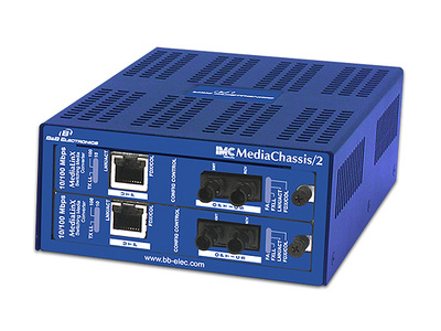 850-13106 - ** DISCONTINUED ** MediaChassis/2-AC CHASSIS FOR 'IMCV' SERIES MODULAR MEDIA CONVERTERS -35 to +80 Degree C by IMC