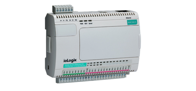 ioLogik E2212-T - Active Ethernet I/O Server, 8DI/8DO/4DIO, -40 to 75  Degree C by MOXA