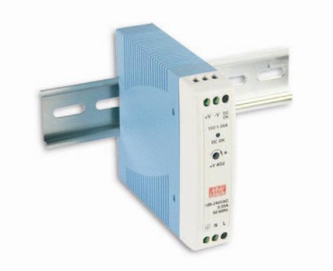 Mean Well MDR-20-12 - Industrial AC/DC Din Rail Power Supply Single Output 12V 1.67A 20W by MEANWELL