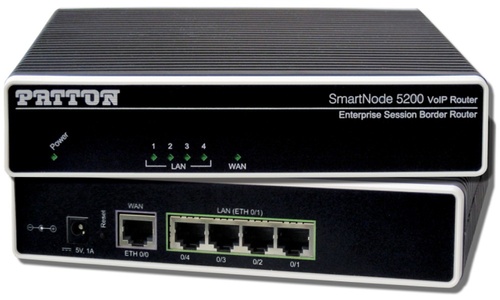 Patton SN5200/32B/EUI - SmartNode eSBC, 32 SIP Sessions no RTP transcoding (SIP b2b UA) not upgradeable, 5x Fast Ethernet, exter by PATTON