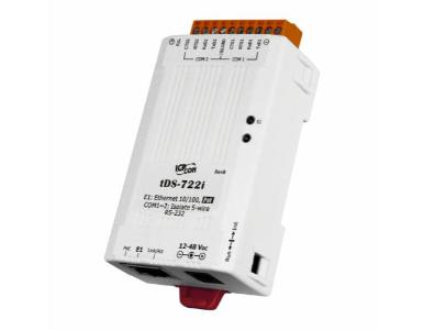 ICP DAS tDS-722i - Tiny Serial to Ethernet Device Server with PoE and 2 RS-232 Ports with Power Isolation (RoHS) by ICP DAS